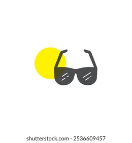 Eyewear Sun Protection Sunglass design icon template