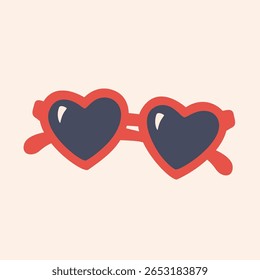 Eyewear Sun Protection Sunglass Vector Illustration. FAshion Summer Glasses Retro Eyeglasses Accessory.