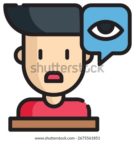 Eyewitness Modern Vector Icon – Minimal Illustration Symbol Template for Web Mobile App UI Design