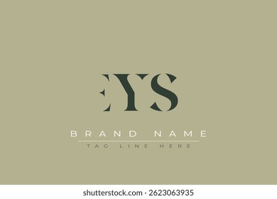 EYS abstract letter logo design. This logo is designed by three abstract letters.