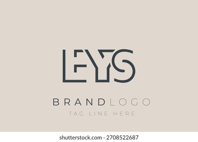 Diseño de logotipo de letra abstracta EYS. Diseño moderno del logotipo del negocio con tipografía Abstractas y estilo contemporáneo