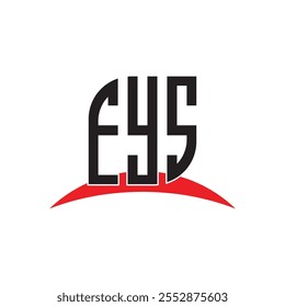 EYS letter logo design with white background in illustrator, vector logo modern alphabet font