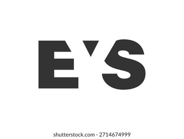 EYS Logo Design. Anfangsbuchstabe E Y S fett Schriftstil für Tech-Startups, Beratung, Corporate Branding. Name des kreativen Unternehmens, Schlagzeilen, Typografie, trendige Logoart. Vektorgrafik.