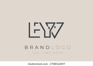 Diseño de logotipo de letra abstracta EYV. Diseño moderno del logotipo del negocio con tipografía Abstractas y estilo contemporáneo