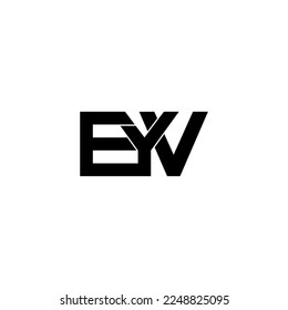 eyv lettering initial monogram logo design