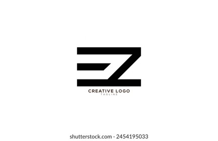 EZ Abstractas inicial monograma letra alfabeto logo diseño