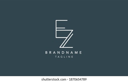 EZ Alphabet initial Letter Monogram Icon Logo vector illustration