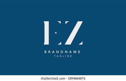 EZ Alphabet initial Letter Monogram Icon Logo vector illustration