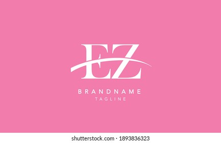 EZ Alphabet initial swoosh Abstract Icon Logo vector illustration