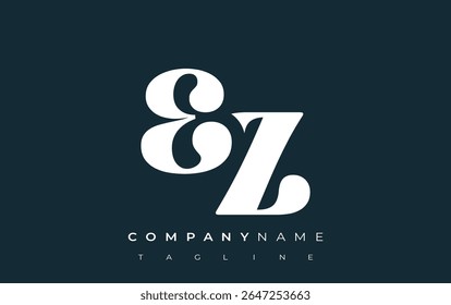 EZ Creative Abstract Typography Logo Design (em inglês). Logotipo elegante que combina tipografia arrojada e formas criativas, ideal para soluções de marca e identidade.