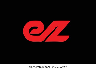 EZ elegant logo with initials for company -vector