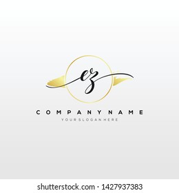 EZ handwriting initial logo template vector.