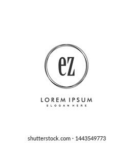 EZ Initial beauty monogram logo vector