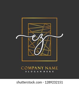 EZ Initial Handwriting logo template vector