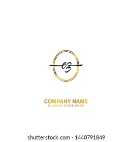 EZ Initial handwriting logo template vector