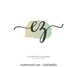 EZ Initial handwriting logo vector