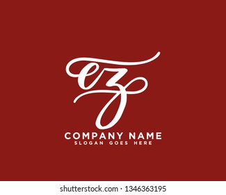 EZ Initial Handwriting Logo Vector