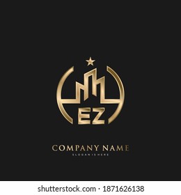 EZ Initial Letter Real Estate Luxury house Logo Vector art for Business, Building, Architecture