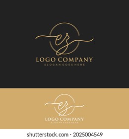 EZ Initial letters, handwriting signature logo.