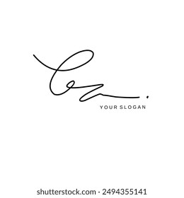 Ez Initial signature logo vector design
