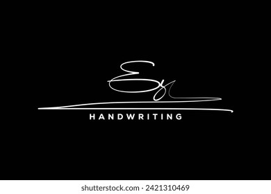 Logo de la firma de escritura a mano de las iniciales EZ. Vector de letras de caligrafía dibujado por la mano EZ. Carta EZ inmobiliaria, belleza, diseño de logotipo de carta fotográfica.