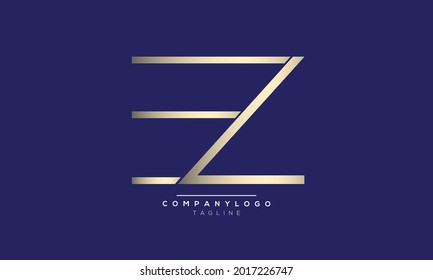 EZ initials monogram letter text alphabet logo design