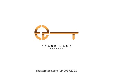 EZ KEY, ZE KEY, EE KEY, Abstract initial monogram letter alphabet logo design