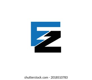 PLANTILLA DE VECTOR DE DISEÑO DE LOGOTIPO DE LETRA EZ.	