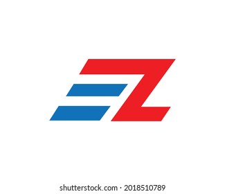 PLANTILLA DE VECTOR DE DISEÑO DE LOGOTIPO DE LETRA EZ.	