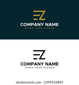 EZ Letter Monogram Gold Minimalist Vector Logo