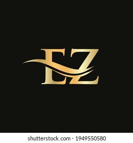 EZ Logo Design for business and company identity. Creative EZ letter with luxury concept