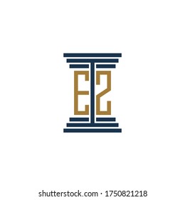 ez logo design vector icon symbol luxury
