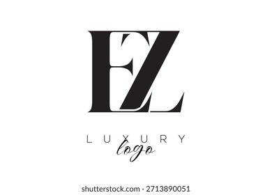 EZ Serif Letter Monogram Typografy Logo für elegante Premium-Branding-Identität