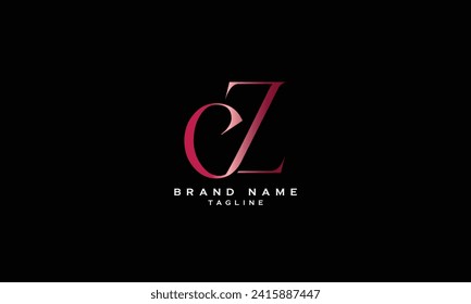 EZ, ZE, Abstract initial monogram letter alphabet logo design