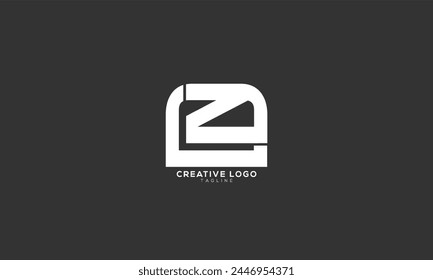 EZ ZE Abstract initial monogram letter alphabet logo design