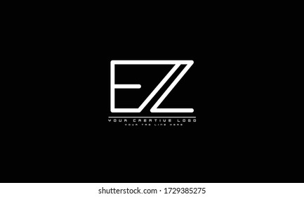 EZ ZE abstract vector logo monogram template