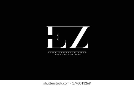 EZ ZE abstract vector logo monogram template