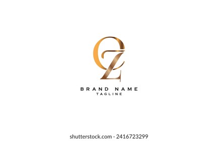 EZ, ZE, CZ, ZC, Abstract initial monogram letter alphabet logo design