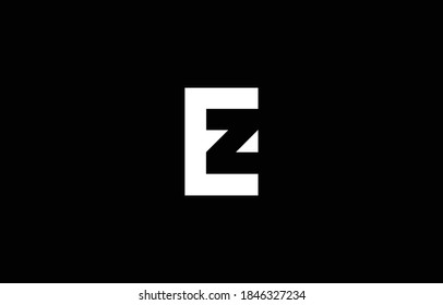 EZ ZE logo design concept with background. Initial based creative minimal monogram icon letter. Modern luxury alphabet vector design