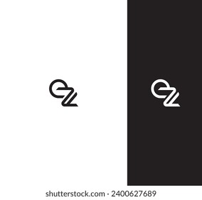 EZ, ZE, OZ, ZO letter logo design template elements. Modern abstract digital alphabet letter logo. Vector illustration. New Modern logo.