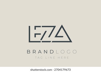 EZA diseño de logotipo de letra abstracta. Diseño moderno del logotipo del negocio con tipografía Abstractas y estilo contemporáneo