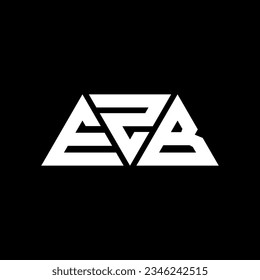Diseño del logotipo de la letra del triángulo EZB con forma de triángulo. Monograma de diseño del logotipo del triángulo EZB. Plantilla de logotipo vectorial de triángulo EZB con color rojo. Logo triangular EZB Diseño sencillo, elegante y lujoso.