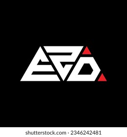 EZD triangle letter logo design with triangle shape. EZD triangle logo design monogram. EZD triangle vector logo template with red color. EZD triangular logo Simple, Elegant, and Luxurious design.