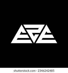 EZE triangle letter logo design with triangle shape. EZE triangle logo design monogram. EZE triangle vector logo template with red color. EZE triangular logo Simple, Elegant, and Luxurious design.