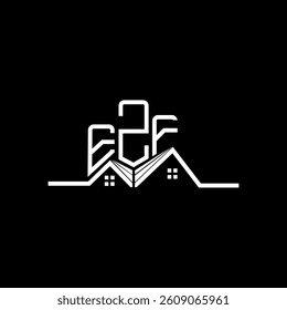 EZF Real State logo design, EZF simple and modern logo. EZF luxurious alphabet design  
