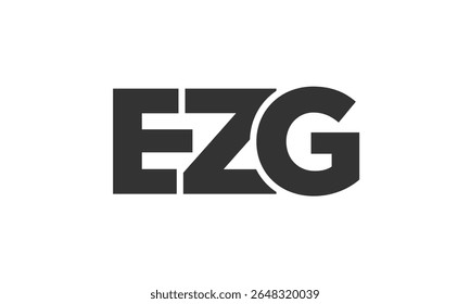 EZG logo design template with strong and modern bold text. Initial based vector logotype featuring simple and minimal typography. Trendy company identity ideal for businesses brand presence.