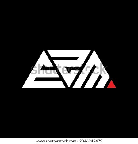 EZM triangle letter logo design with triangle shape. EZM triangle logo design monogram. EZM triangle vector logo template with red color. EZM triangular logo Simple, Elegant, and Luxurious design. Stok fotoğraf © 