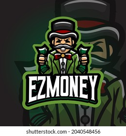 Logo de Ezmoney Esport. Adecuado para el logotipo del equipo o el logotipo de apoyo y el logotipo de la mascota, o diseño de la camiseta.