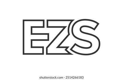 EZS modelo de design de logotipo com texto forte e moderno em negrito. Logotipo vetorial inicial com tipografia simples e mínima. Identidade de empresa moderna ideal para a presença de marca de empresas.