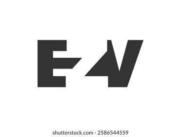 EZV logo design. Initial letter E Z V bold font style for tech startups, consulting, corporate branding. Creative company name, headlines typography identity, trendy logotype. Vector illustration.